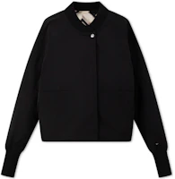 (Women) Tommy Hilfiger Reversible Embroidered Baseball Collar Jacket Black/Black-White. WW0WW40927 (Women) Tommy Hilfiger Reversible Embroidered Baseball Collar Jacket Black/Black-White. WW0WW40927