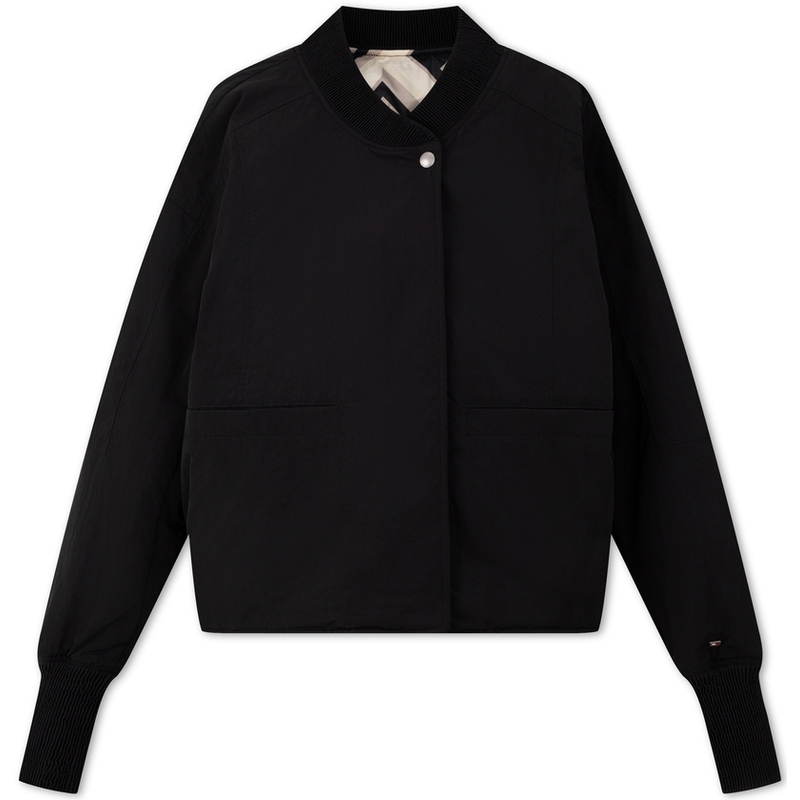 Order (W) Tommy Hilfiger 雙面刺繡棒球領外套 黑/黑白色. WW0WW40927