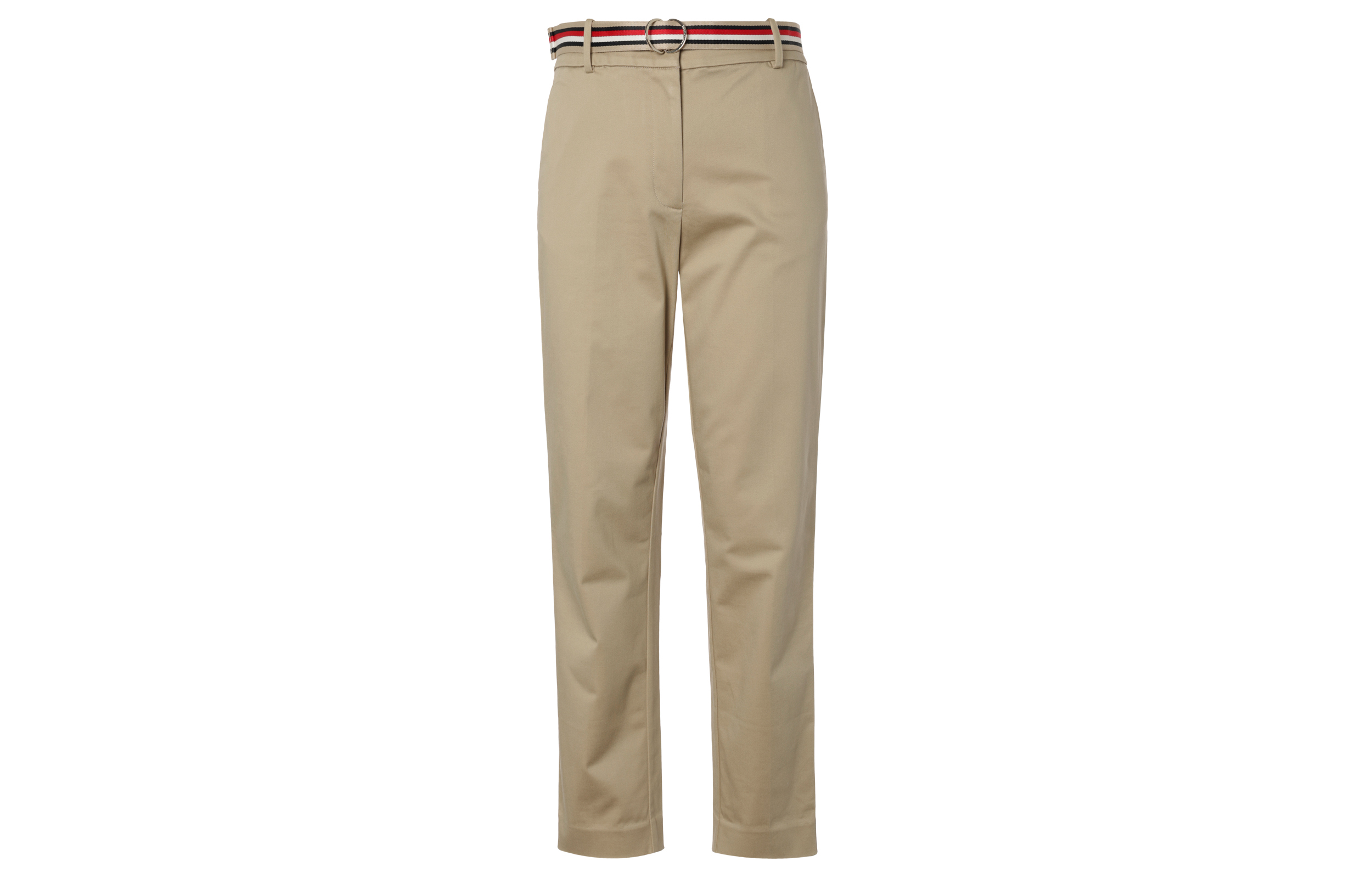 (Women) Tommy Hilfiger  Slim Fit Belted Casual Pants Beige. WW0WW27848-AEG