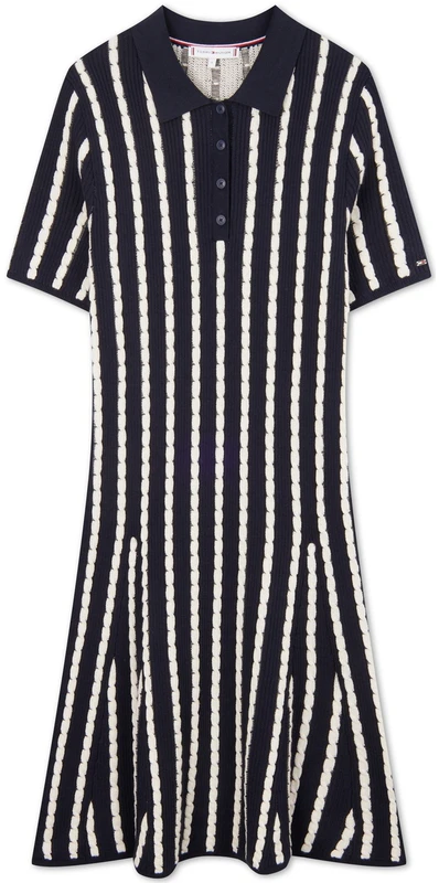 women-tommy-hilfiger-slim-fit-cotton-knit-polo-dress-black-white-striped-casual-ww-0-ww-43193