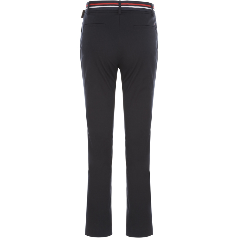 Lookbook (W) 汤米·希尔费格修身弹力休闲裤藏青色附条纹腰带 WW0WW27848-DW5