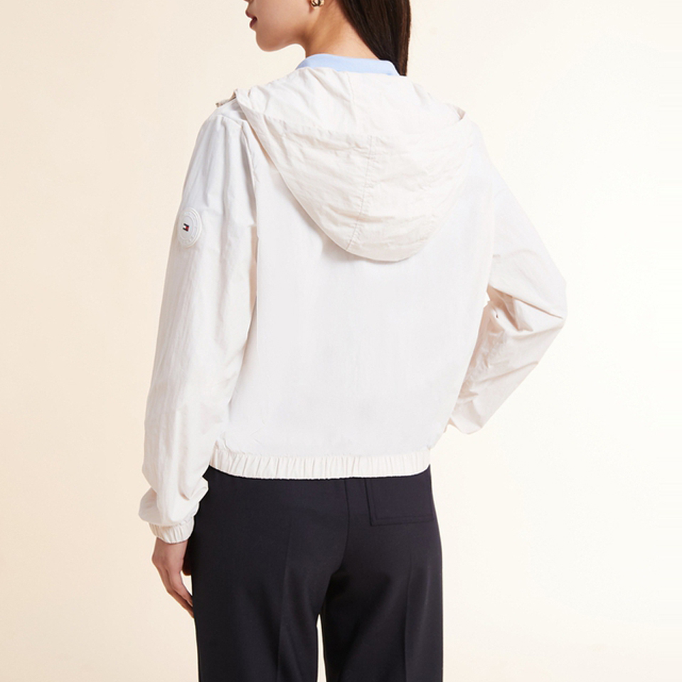 Purchase (W) 汤米希尔费格纯色连帽拉链宽松夹克外套米白色 WW0WW38119-AC0