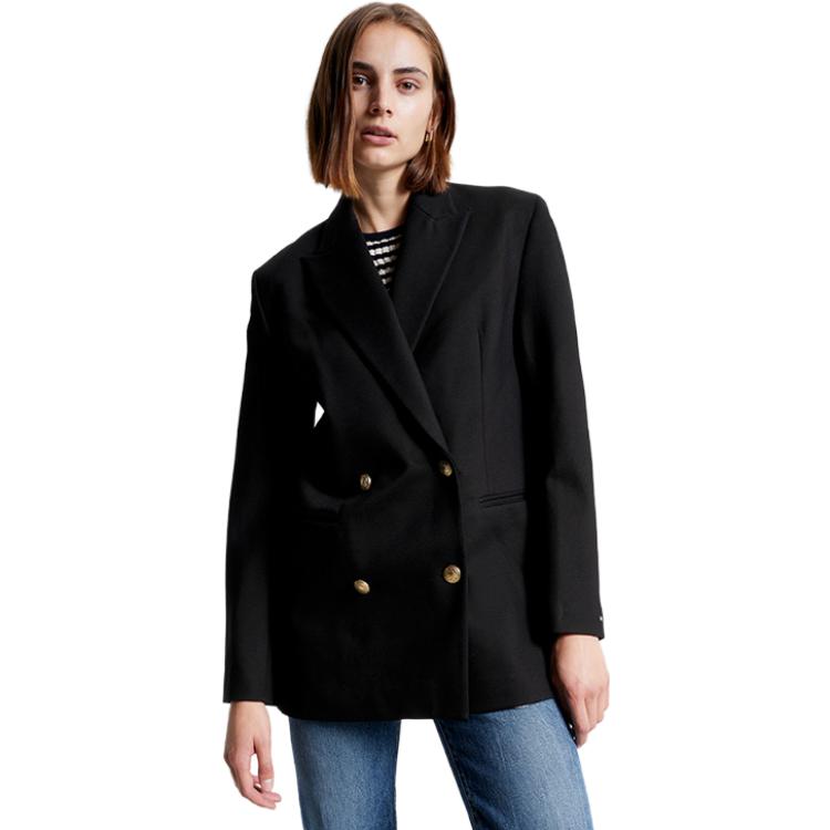 Lookbook (W) 湯米希爾費格海軍藍雙排扣寬鬆西裝外套 WW0WW40856-DW5