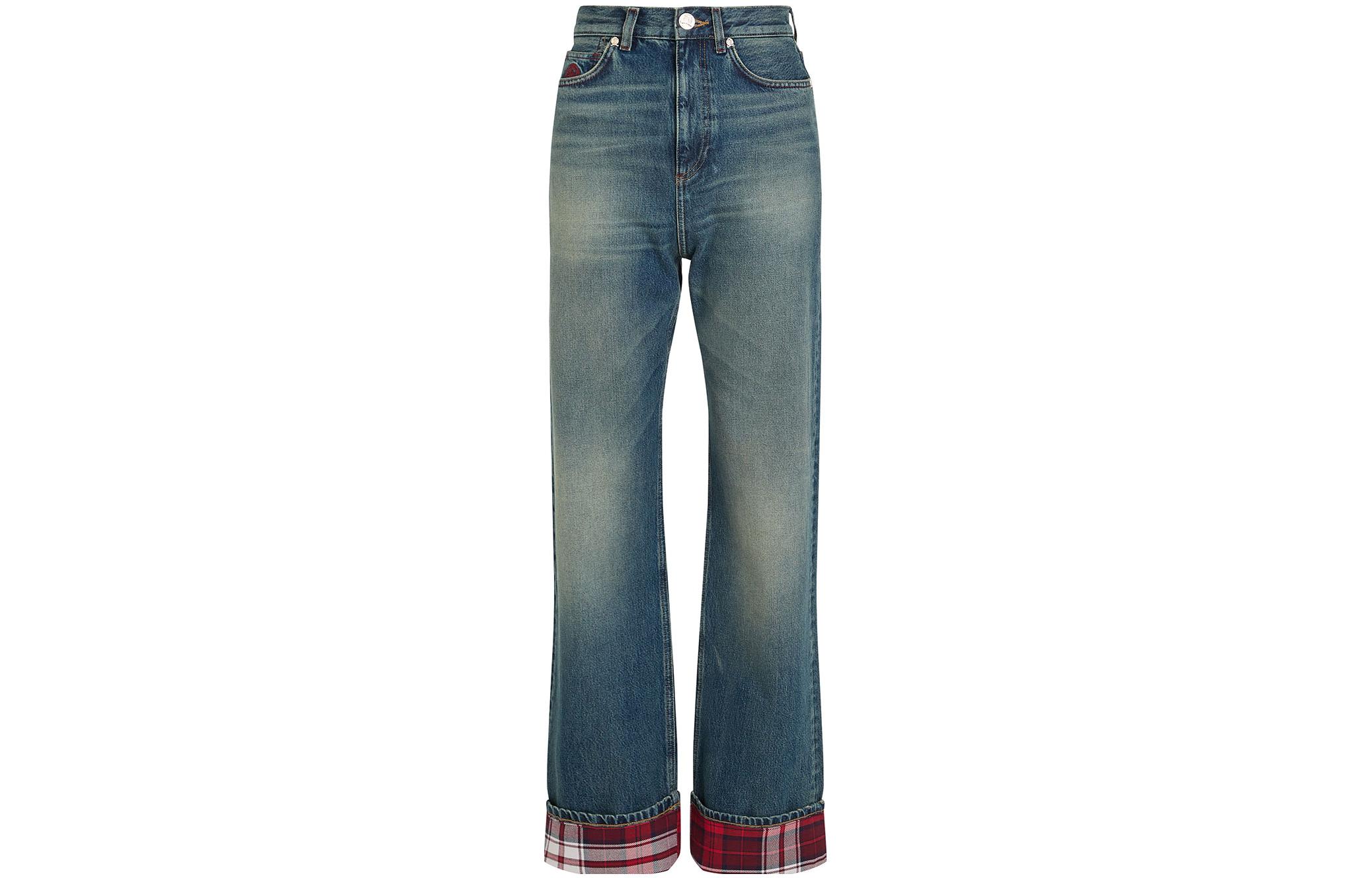 (Women) Tommy Hilfiger  Straight Fit Blue Zip Denim Jeans WW0WW39505CCB