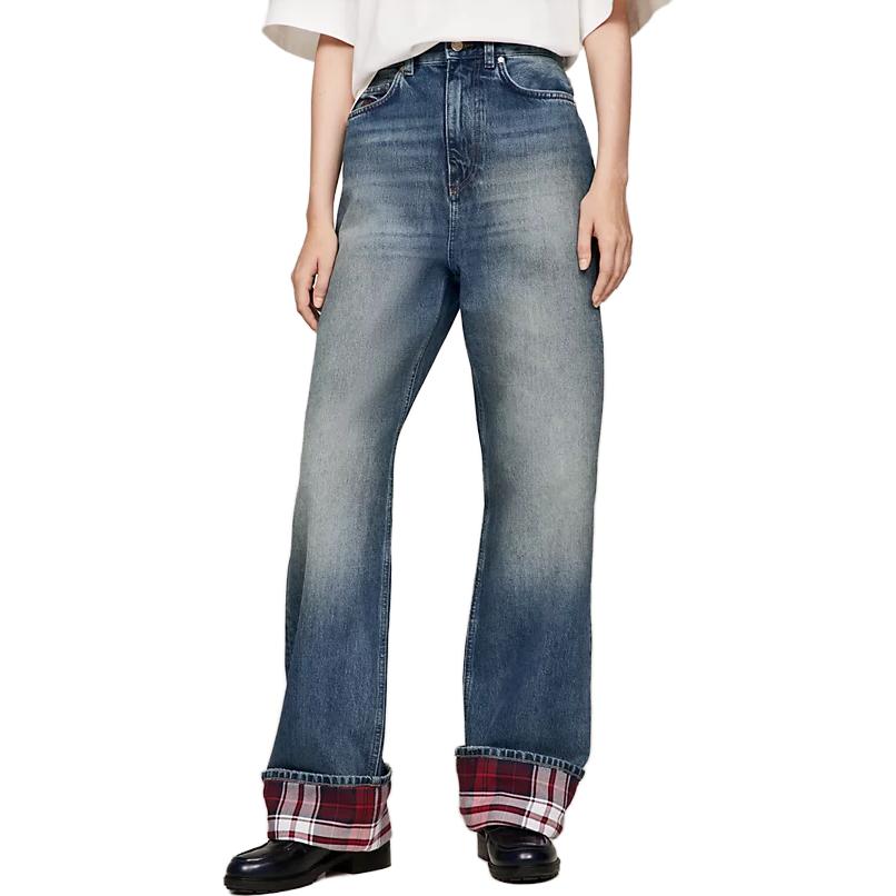 Shop (W) 汤米希尔费格直筒蓝色拉链牛仔裤 WW0WW39505CCB