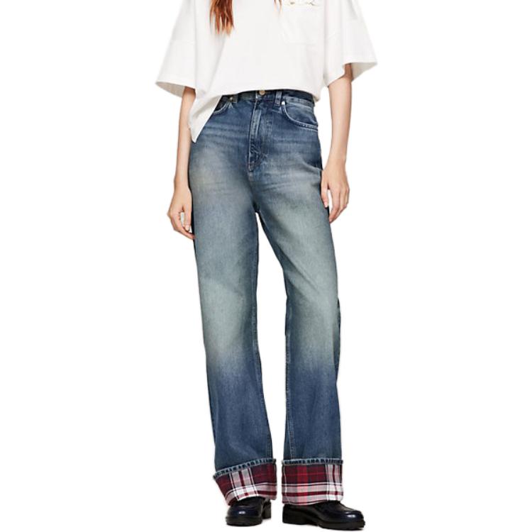 Purchase (W) 汤米希尔费格直筒蓝色拉链牛仔裤 WW0WW39505CCB