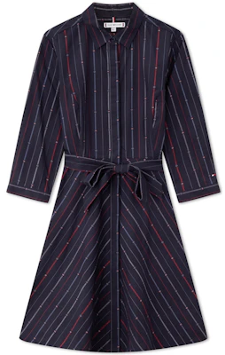 (W) 汤米希尔费格条纹长袖棉质衬衫连衣裙 WW0WW42729 Buy (W) 汤米希尔费格条纹长袖棉质衬衫连衣裙 WW0WW42729