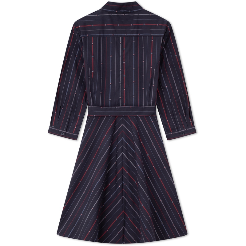 Lookbook (W) 汤米希尔费格条纹长袖棉质衬衫连衣裙 WW0WW42729