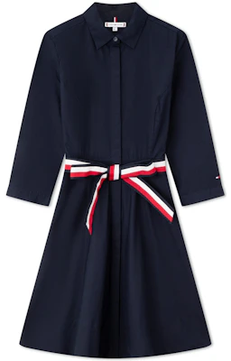 (W) 汤米希尔费格条纹长袖棉质衬衫连衣裙 WW0WW42729 Sizing (W) 汤米希尔费格条纹长袖棉质衬衫连衣裙 WW0WW42729