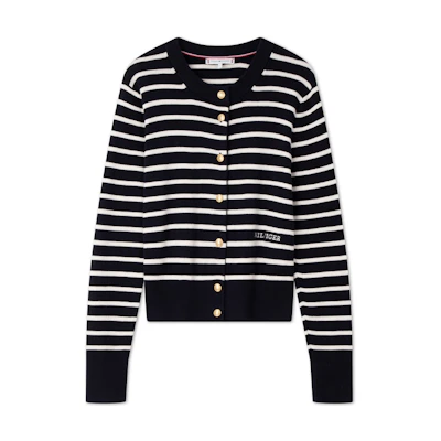 (Women) Tommy Hilfiger Striped Slim-Fit Knit Cotton Sweater Casual Layer Top WW0WW43148