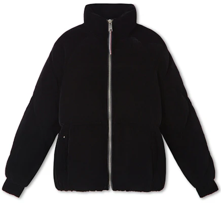 (W) 汤米希尔费格黑色天鹅绒刺绣宽松版羽绒夹克 WW0WW40242 Buy (W) 汤米希尔费格黑色天鹅绒刺绣宽松版羽绒夹克 WW0WW40242