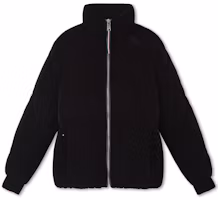 Order (Women) Tommy Hilfiger Velvet Puffer Jacket Black - Embroidered Relaxed Fit WW0WW40242