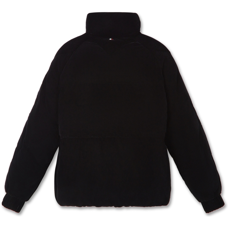 Lookbook (W) 汤米希尔费格黑色天鹅绒刺绣宽松版羽绒夹克 WW0WW40242