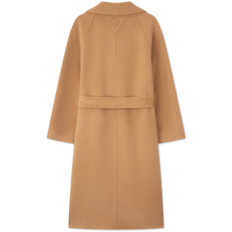 Lookbook (W) Tommy Hilfiger羊毛羊絨中長大衣卡其色 WW0WW43526