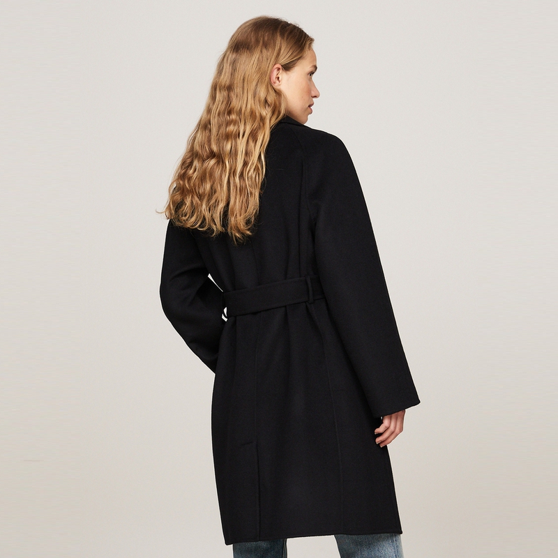 Purchase (W) Tommy Hilfiger 羊毛混紡中長款腰帶休閒外套 WW0WW43603