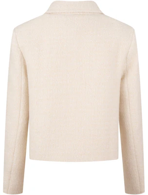 (W) Tommy Hilfiger 羊毛混紡粗花呢外套金屬扣-米白色 WW0WW45515 Lookbook (W) Tommy Hilfiger 羊毛混紡粗花呢外套金屬扣-米白色 WW0WW45515