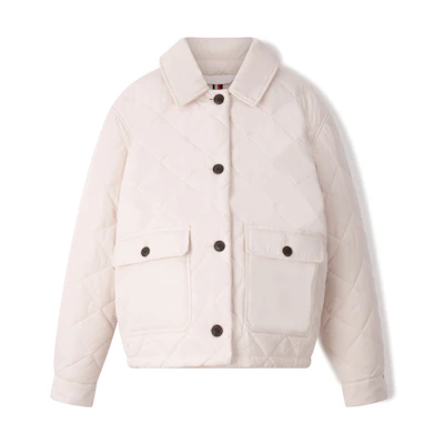 (Women) Tommy Hilfiger Casual Diamond Quilted Button-Up Short Warm Jacket WW0WW39252