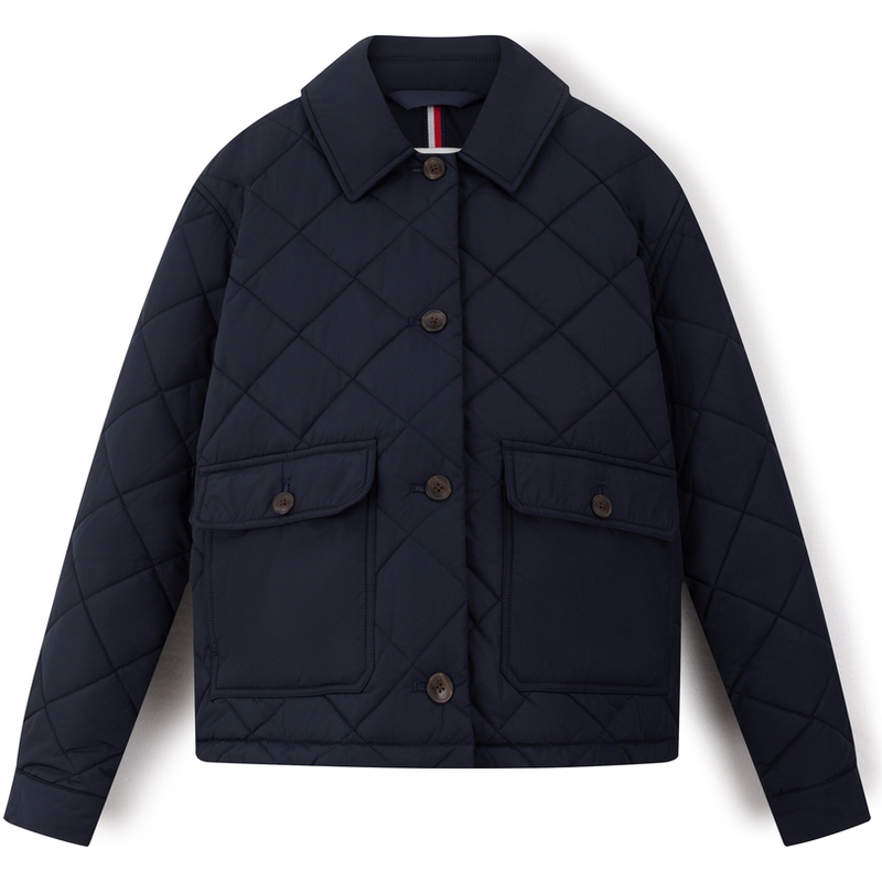 Order (Women) Tommy Hilfiger Casual Diamond Quilted Button-Up Short Warm Jacket WW0WW39252