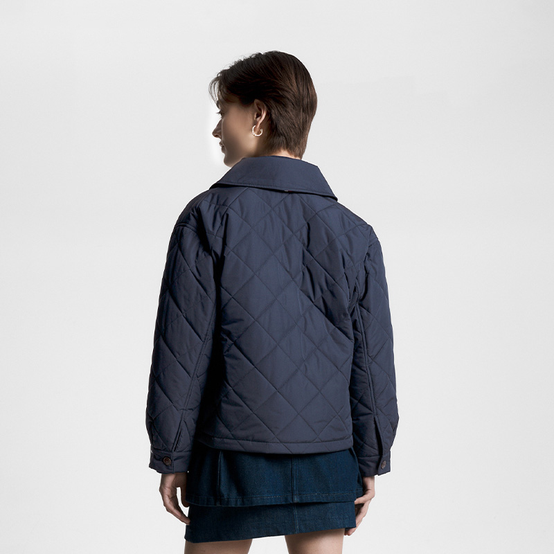 Purchase (Women) Tommy Hilfiger Casual Diamond Quilted Button-Up Short Warm Jacket WW0WW39252