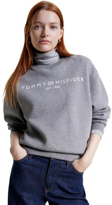 (W) 汤米·希尔费格休闲字母印花圆领卫衣 深灰修身款 WW0WW39791 Shop (W) 汤米·希尔费格休闲字母印花圆领卫衣 深灰修身款 WW0WW39791