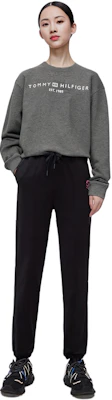(W) 汤米·希尔费格休闲字母印花圆领卫衣 深灰修身款 WW0WW39791 Sizing (W) 汤米·希尔费格休闲字母印花圆领卫衣 深灰修身款 WW0WW39791