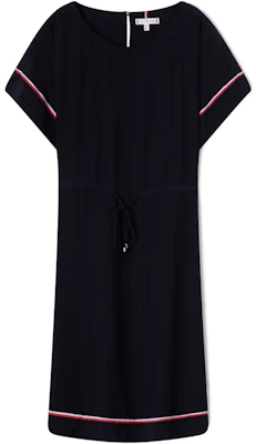 (W) 汤米·希尔费格经典修身腰带短袖连衣裙深蓝色女款 WW0WW37966DW5 Order (W) 汤米·希尔费格经典修身腰带短袖连衣裙深蓝色女款 WW0WW37966DW5