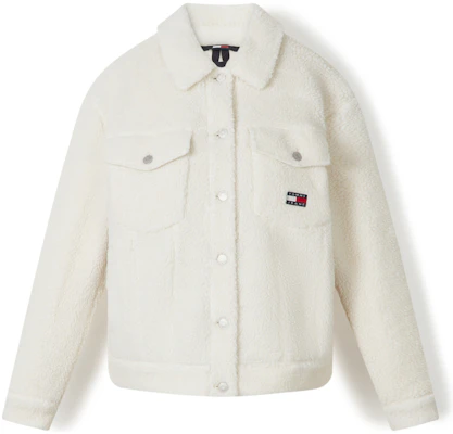 (W) Chaqueta Tommy Hilfiger FW23 Blanco Sherpa con Logo de Bandera. DW0DW16566-YBH Buy (W) Chaqueta Tommy Hilfiger FW23 Blanco Sherpa con Logo de Bandera. DW0DW16566-YBH