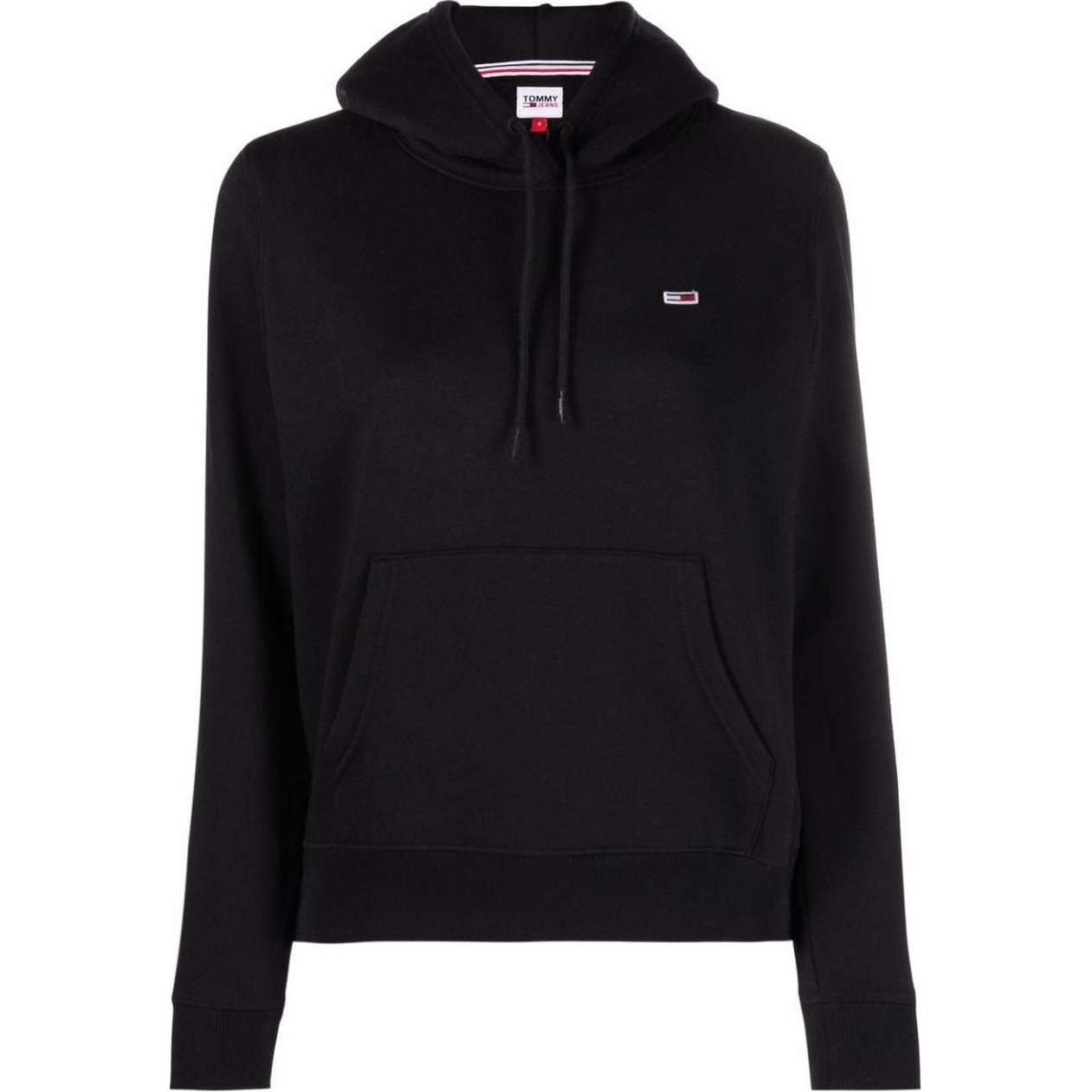 Order (W) 汤米希尔费格Logo刺绣黑色宽松连帽卫衣 DW0DW09228-BLACK