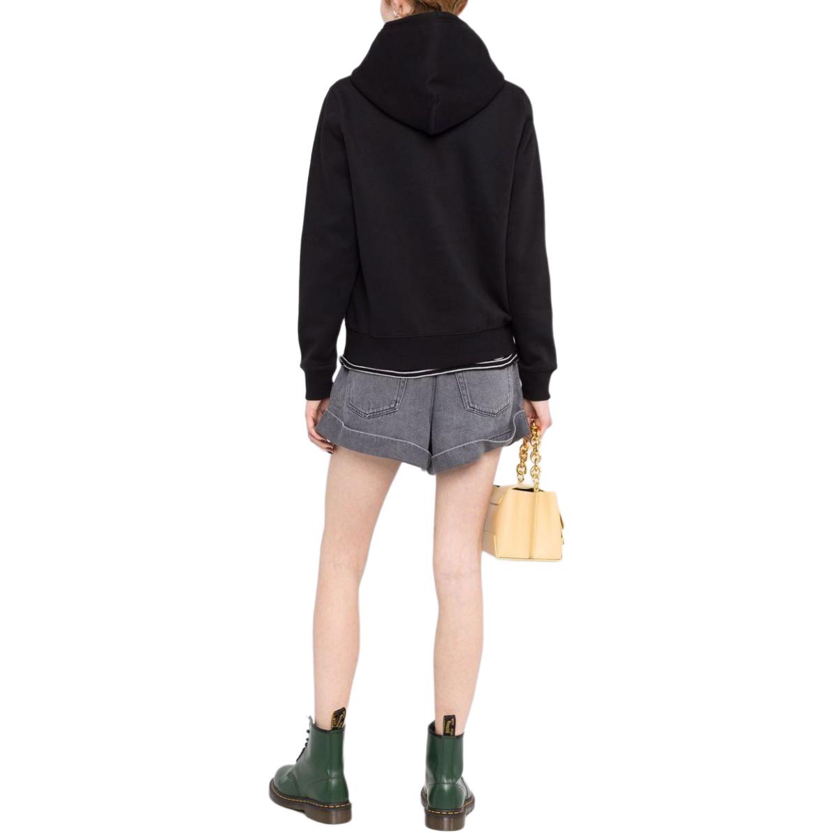 Shop (W) 汤米希尔费格Logo刺绣黑色宽松连帽卫衣 DW0DW09228-BLACK