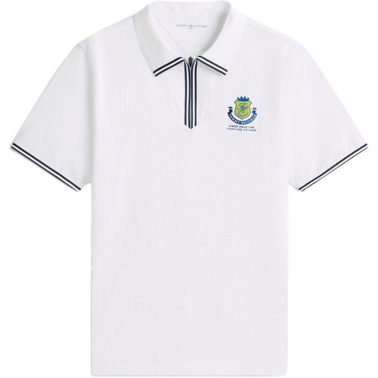 (Women) Tommy Hilfiger Logo Ribbed Short-Sleeve Golf Polo Shirt XSYMA61000-100
