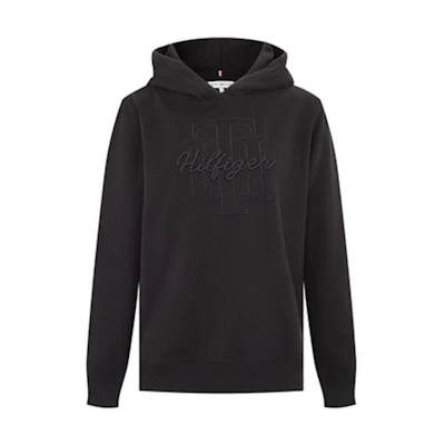 (Women) Tommy Hilfiger Printed Logo Pullover Hoodie Long Sleeve Sweatshirt WW0WW32410-BDS