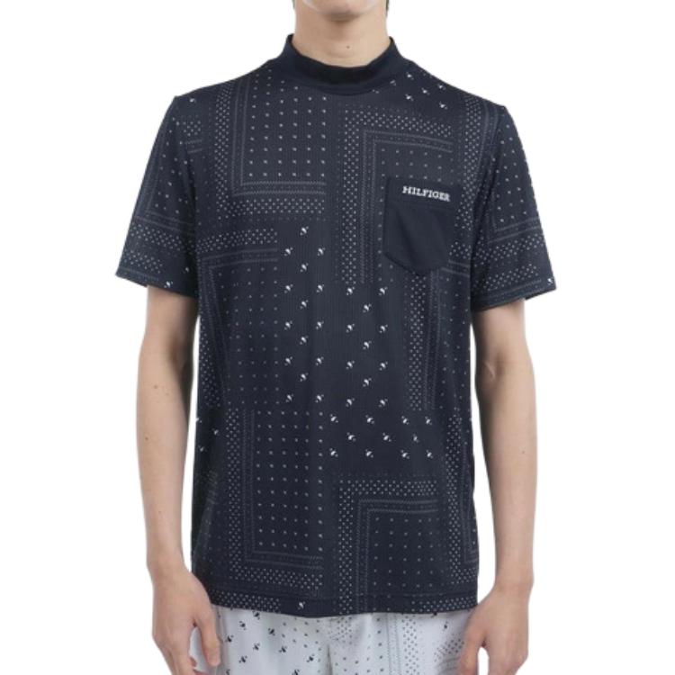(Women) Tommy Hilfiger Printed Short Sleeve Golf Polo Shirt THMA524-NVY