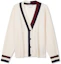 Buy (W) Tommy Hilfiger Retro College Cardigan Wanita Colorblock Krim Putih. WW0WW39535