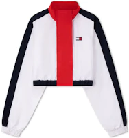 (Women) Tommy Hilfiger Retro Colorblock Velcro Short Jacket White DW0DW18628 (Women) Tommy Hilfiger Retro Colorblock Velcro Short Jacket White DW0DW18628
