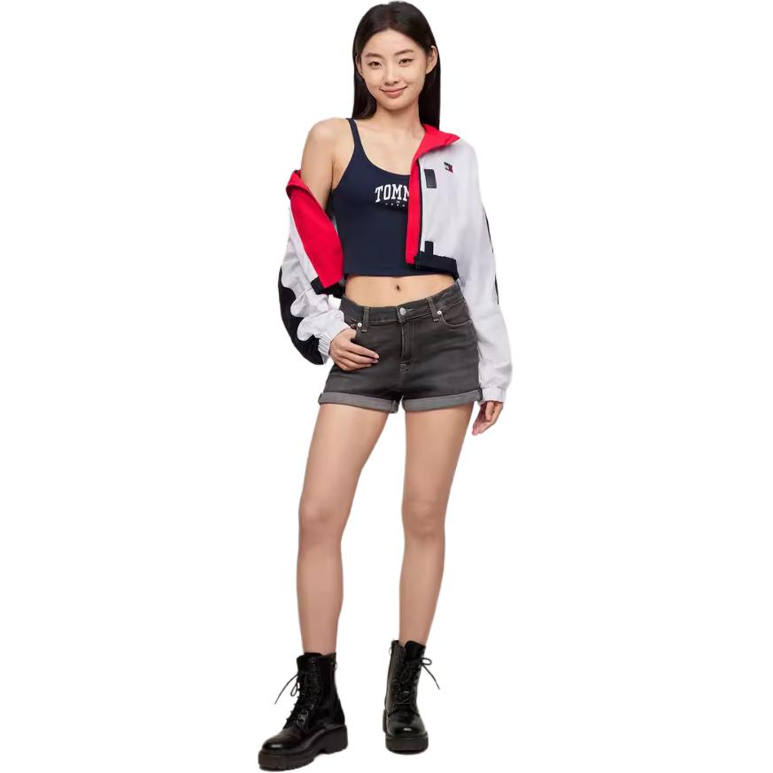 Shop (W) Tommy Hilfiger 復古拼色魔鬼氈短夾克 白色 DW0DW18628