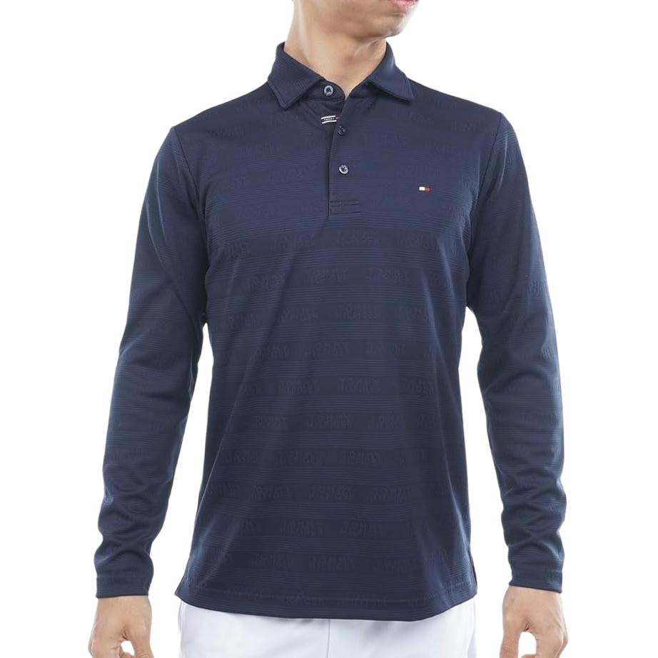 (Women) Tommy Hilfiger Solid Color Long Sleeve Golf Shirt - THMA568-NVY