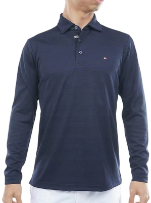 (Women) Tommy Hilfiger Solid Color Long Sleeve Golf Shirt - THMA568-NVY Buy (Women) Tommy Hilfiger Solid Color Long Sleeve Golf Shirt - THMA568-NVY