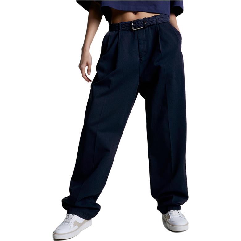 Details for (W) 汤米希尔费格高腰直筒休闲长裤深蓝色 WW0WW38979DCC