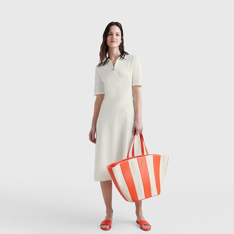 Shop (W) 汤米希尔费格2023春夏拉链短袖纯色连衣裙 WW0WW37841