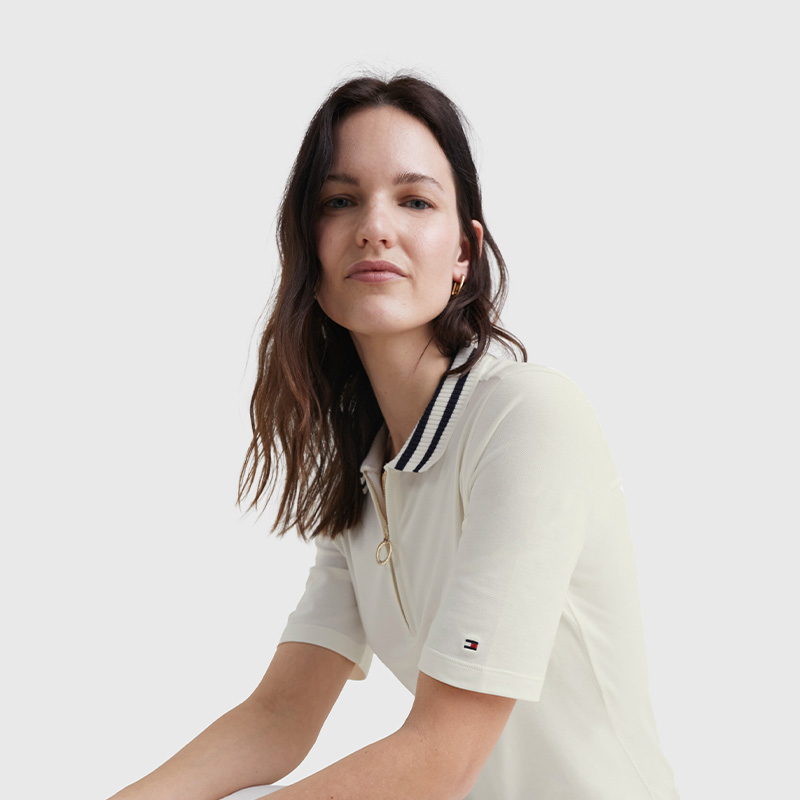 Details for (W) 汤米希尔费格2023春夏拉链短袖纯色连衣裙 WW0WW37841