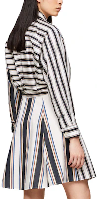 (W) 汤米·希尔费格 x CLOT 2024春夏拼色条纹长袖连衣裙海军蓝款式。 WW0WW41649-0K4 Shop (W) 汤米·希尔费格 x CLOT 2024春夏拼色条纹长袖连衣裙海军蓝款式。 WW0WW41649-0K4