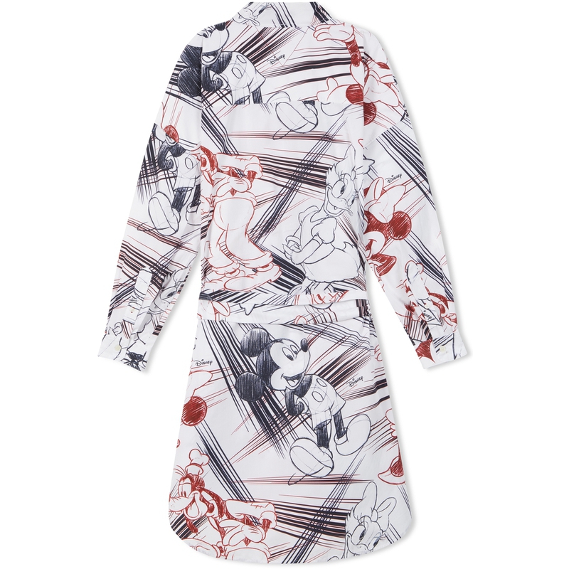 Lookbook (W) 汤米·希尔费格 x 迪士尼宽松涂鸦印花长袖连衣裙多色款 WW0WW38801YBL