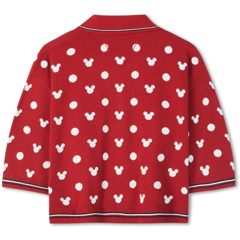 Lookbook (W) Tommy Hilfiger x Disney Polo de Manga Larga Cropped Lunares - Rojo Manzana WW0WW38825XIT