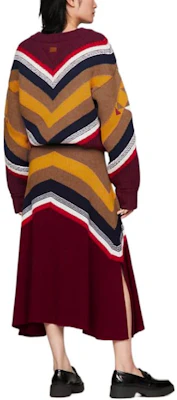 (W) 汤米希尔费格 x PENDLETON 红色拼色针织中长裙 WW0WW40806-XJS Purchase (W) 汤米希尔费格 x PENDLETON 红色拼色针织中长裙 WW0WW40806-XJS