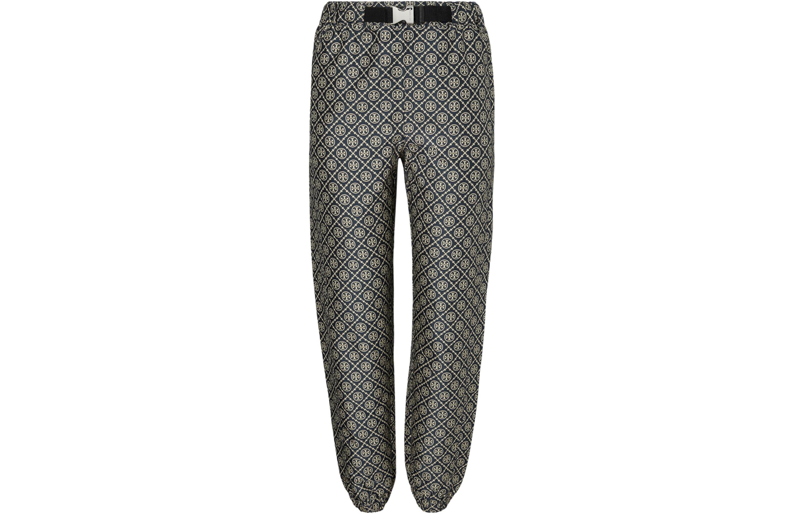 (Women) TORY BURCH  All-Over Print Knit Jogger Pants Navy Blue. 156666-400