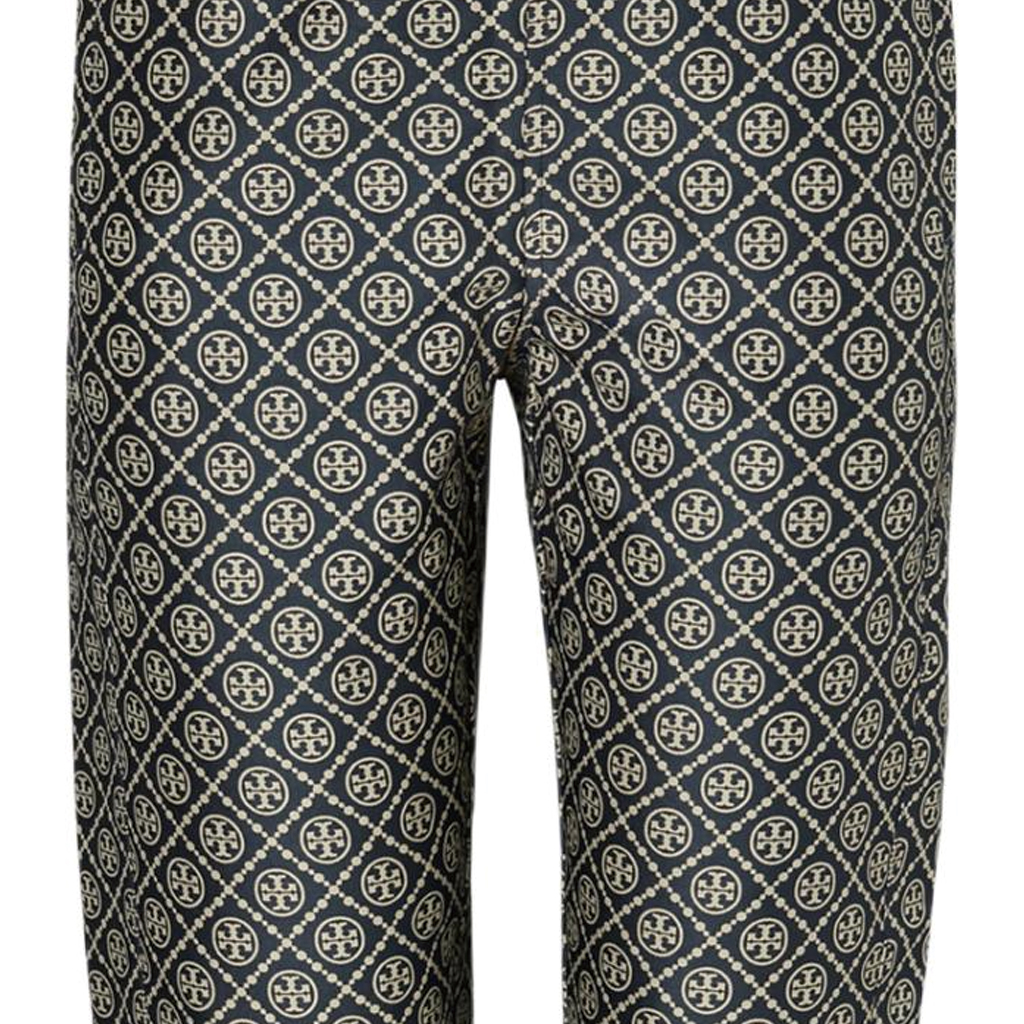 Sizing (W) TORY BURCH 全版印花針織慢跑褲 海軍藍 156666-400