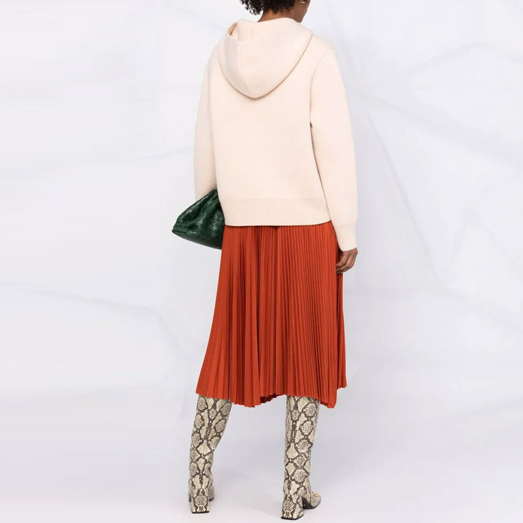 Shop (W) TORY BURCH 米色羊毛針織連帽套頭毛衣. 85784-118