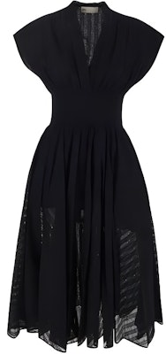 (Women) Tory Burch Black Sleeveless V-Neck Solid Mid-Length Dress 153011001 Buy (Women) Tory Burch Black Sleeveless V-Neck Solid Mid-Length Dress 153011001