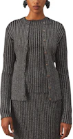 Lookbook (W) Tory Burch 黑色條紋圓領長袖針織衫。 85850-001
