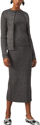 (W) Tory Burch 黑色條紋圓領長袖針織衫。 85850-001 Purchase (W) Tory Burch 黑色條紋圓領長袖針織衫。 85850-001